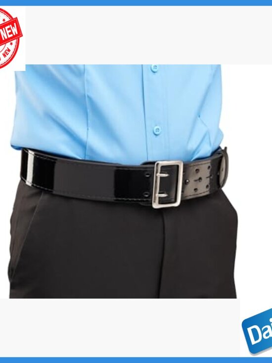 Leather Duty Belt 2.25 Inch Basketweave Sam Browne US Made main image 5